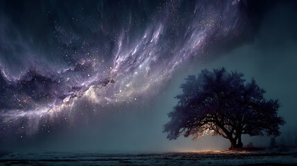 tree in the night