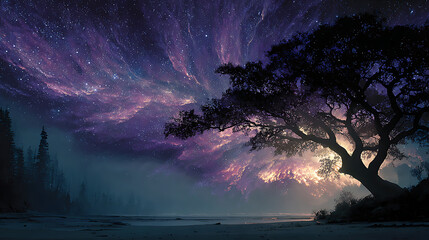 tree in the night