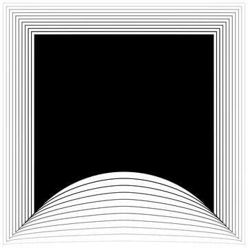 Square frame emblem blend line gradient for banner, badges, flyer
