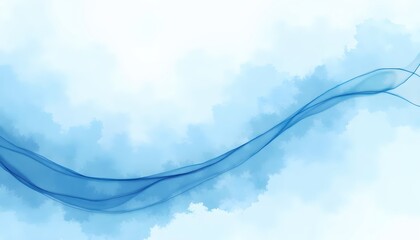 Modern Minimal Blue Ink Abstraction