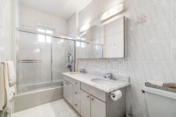 Bathroom with modern fixtures elegant design