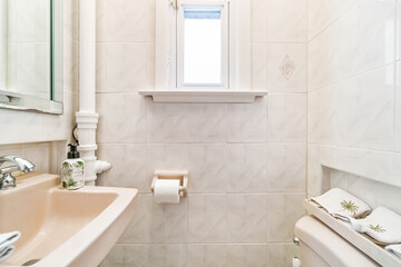 Bathroom with modern fixtures elegant design