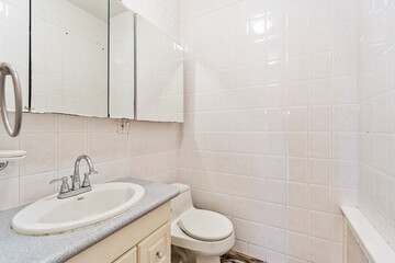 Bathroom with modern fixtures elegant design