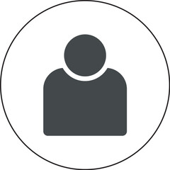 user icon on blue button