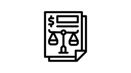 balance sheet minimalist stroke animation