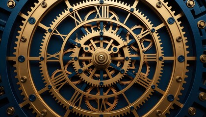 astronomical clock isolated on white background