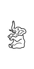 elephant wave hand