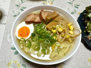 おうちで塩ラーメン