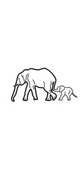 vector image of a elephant