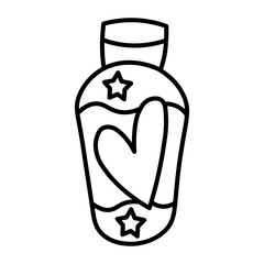 Heart and Stars Body Lotion Bottle
