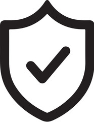 Security Shield with Check Mark Icon Symbolizing Protection and Trust Ensuring Safe and Secure Systems and Data Integrity