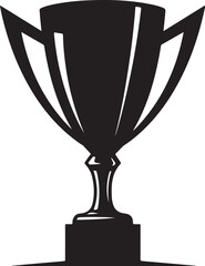 Silhouette of a Traditional Trophy Cup Symbolizing Victory and Achievement in a Variety of Competitions