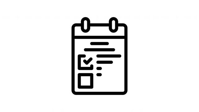 checklist minimalist stroke animation