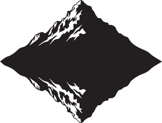 Majestic Mountain Peak Silhouette Displaying the Beauty of Nature and High Elevation Adventure in Monochrome