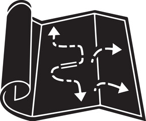 Navigational Chart Depicting a Voyage of Discovery Guiding Through Complex Path and Journey to New Horizons and Destinations