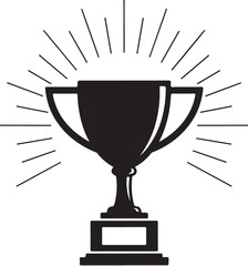 A radiant trophy symbolizes victory and achievement, representing success, competition, and the pursuit of excellence in various fields.