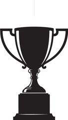 Silhouette of a Trophy Cup Symbolizing Victory and Achievement in Competition, a Classic Award for Success and Excellence