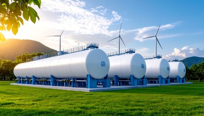 Green Energy Storage Tanks.