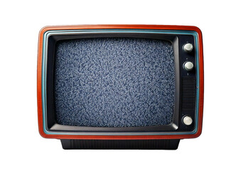 Static retro tv display, isolated on transparent or white background