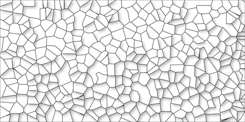 Obraz premium Abstract cellular structure black outlines on white background with shaded edges for creative visuals digital design elements