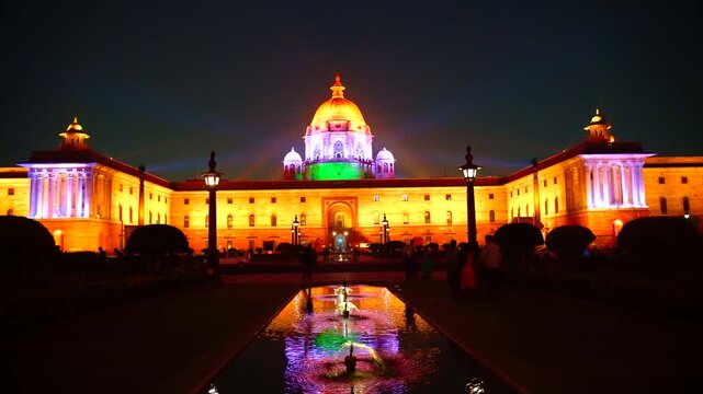 The Rashtrapati Bhavan is the official residence of the President of the Republic of India at the western end of Rajpath, Delhi, India.