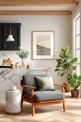 Fototapeta premium Elegant living space with modern decor and natural lighting
