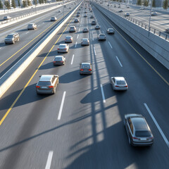 Traffic safety concept on a multi-lane highway