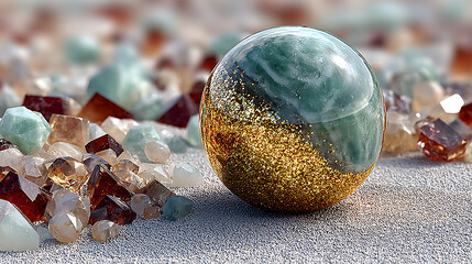 close up of a stone bracelet