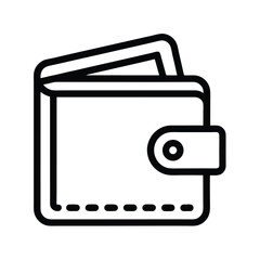 Travel Wallet Outline Vector Illustration