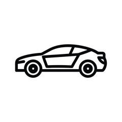 Car Outlined Icon Vector Illustration