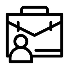 Business Line Icon, Corporate Category