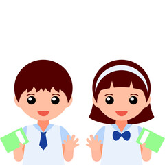 Cute Student Vector