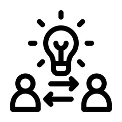 Idea Sharing Icon, Teamwork & Discussion Use Case