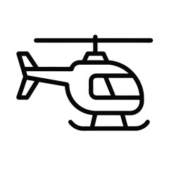 Helicopter Outline Vector Illustration