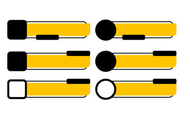 Lower third six stylish yellow and black video editing lower thirds.