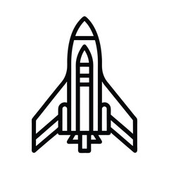 Space Shuttle Outline Vector Illustration