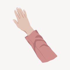 Woman's hand vector illustration collage element