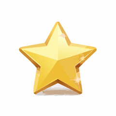 Obraz premium golden star isolated on white