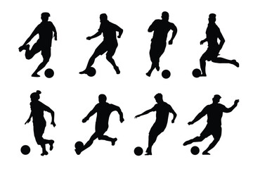 football players silhouettes