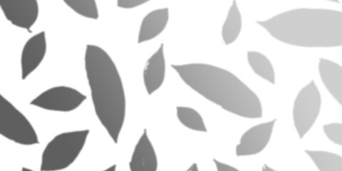 Abstract grayscale leaf pattern, scattered shapes, organic design, dark background, seamless texture