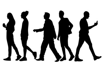 Obraz premium silhouettes of people