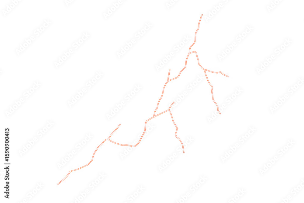 Poster lightning bolt striking across transparent backdrop, representing raw electrical energy with sharp, 