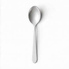 Silver Spoon on White Background silverware utensil