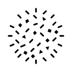 Confetti Outline Vector Illustration