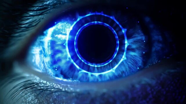 Futuristic Eye with Blue Light/青い光の未来的な目7