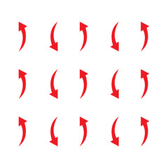 set of red arrows