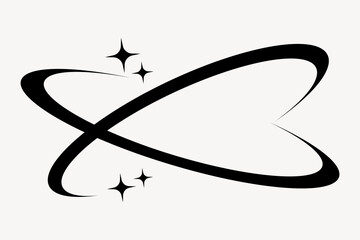 Abstract atomic orbit minimalist design vector © Rawpixel.com