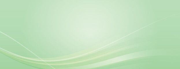 Obraz premium A light green background with smooth, flowing wave patterns. The background is soft and green, creating a calming texture. Minimal abstract wavy gradient vector background