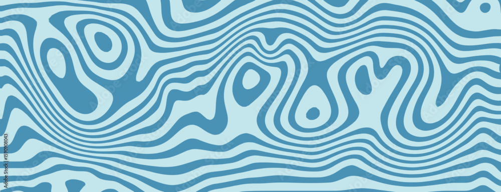 Aufkleber abstract wavy blue background with blue lines. the background features a fluid, organic texture with