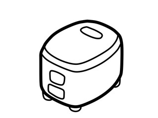 シンプル炊飯器アイコン（黒）